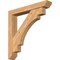 Ekena Millwork Merced Slat Smooth Bracket w/ Offset Brace, Western Red Cedar, 5 1/2"W x 34"D x 34"H BKT0604X34X34MRC06SWR - alternate 1